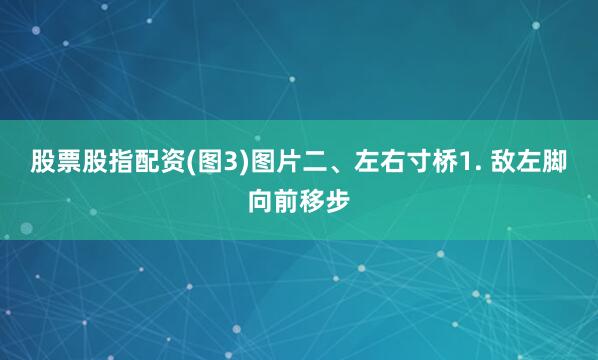股票股指配资(图3)图片二、左右寸桥1. 敌左脚向前移步